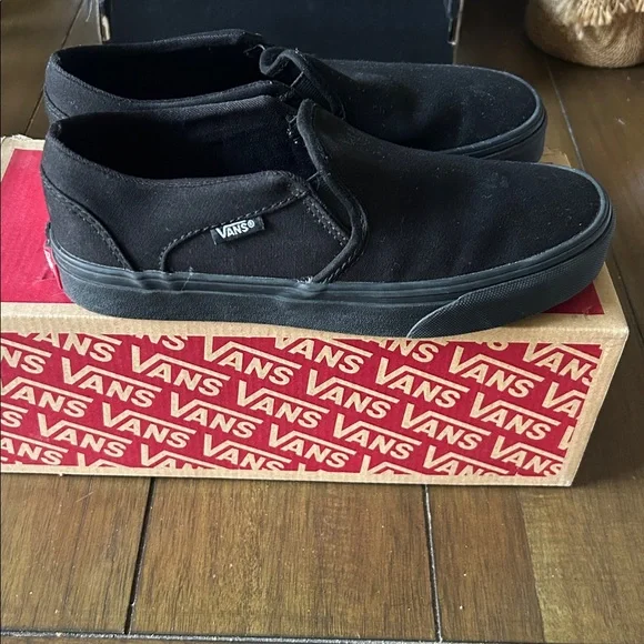 Vans Asher canvas black/black slip-on shoes size women's 7 - Picture 6 of 9